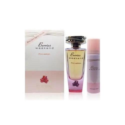 Berries Weekend Pink Edition 100ml EDP with Deo Spray - Aroma Avenue